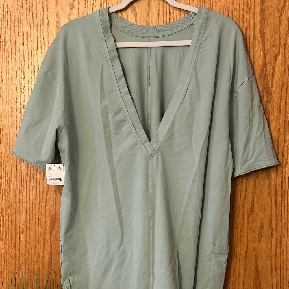 NWT Free People Hot Shot Tee Romper Eucalyptus size- MEDIUM - Picture 5 of 5